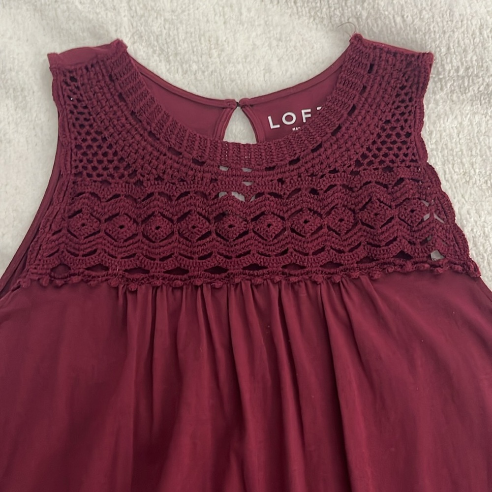 Loft tank - Maroon - size M